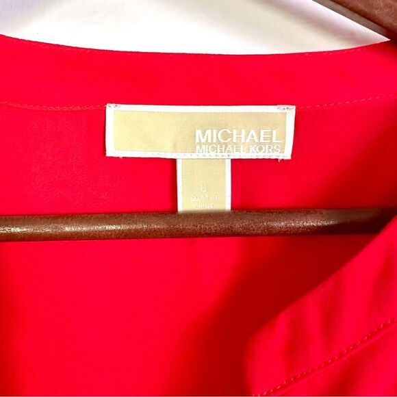 MICHAEL Michael Kors Red Long Sleeve Relaxed Blouse - Picture 4 of 4